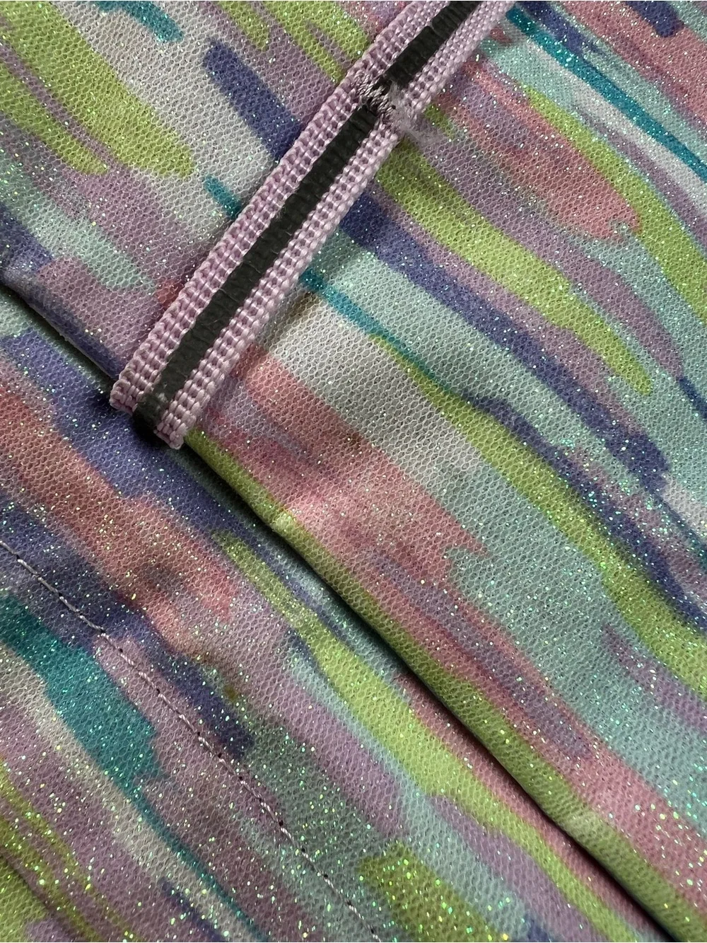 Lands' End ClassMate Backpack in the glitter paint stripe Large 18”